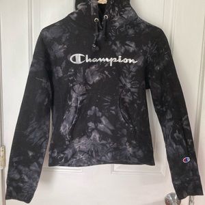 XS Reverse Weave Tie dye Champion hoodie.